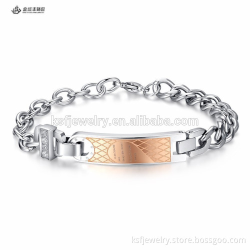 Beautiful Stainless Steel Rose Gold Women Bracelet Wholesale 2015